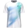 HEAD Boys Topspin Performance T-Shirt – Moisture Wicking Athletic Tee with Modern Print(Turquoise Print)