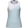 HEAD Girls Spirit Performance Tank Top – Lightweight Moisture Wicking Sleeveless Athletic Shirt(Light Blue/White)