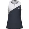 HEAD Girls Spirit Performance Tank Top – Lightweight Moisture Wicking Sleeveless Athletic Shirt(Navy/White)