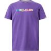 HEAD Junior Rainbow T-Shirt – Soft Moisture Wicking Logo Tee for Sports & Everyday Wear(Purple)
