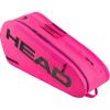 HEAD Tour Racquet Bag M (6R) Tennis Bag – Holds Up to 6 Racquets, CCT+ Climate Control Technology, 2 Main Compartments, Shoe Pocket & Backpack Carry System(Pink)
