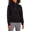 HEAD Women’s Supersoft Fleece Half-zip, Relaxed Fit, Midweight Fleece Material(Black)
