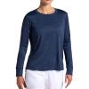 Head Women’s Aura Long Sleeve Top, Slim Fit, Stretch Lightweight Material(Dress Blue Heather)