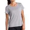 Head Women’s Backspin Crewneck T-Shirt, Slim Fit, Lightweight and Breathable Mesh Fabric(Alloy)