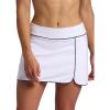 Head Women’s Breakpoint Piping Skort, Standard Fit, Mid-Rise, Stretch Midweight Material, Built-in Compression Shorts(Stark White)