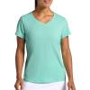 Head Women’s Mesh V-Neck T-Shirt, Slim Fit, Stretch Lightweight Material(Yucca)