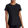 Head Women’s Shadow Stripe Crewneck T-Shirt, Slim Fit, Stretch Lightweight Material(Black)