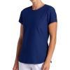 Head Women’s Shadow Stripe Crewneck T-Shirt, Slim Fit, Stretch Lightweight Material(Medieval Blue)