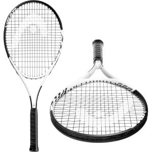 HEAD Geo Speed Adult Tennis Racket – Pre-Strung Light Balance 27.5 Inch Racquet(Black/White)