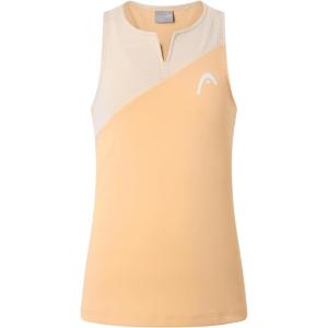 HEAD Girls Spirit Performance Tank Top – Lightweight Moisture Wicking Sleeveless Athletic Shirt(Apricot/Light Blue)
