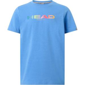 HEAD Junior Rainbow T-Shirt – Soft Moisture Wicking Logo Tee for Sports & Everyday Wear(Airforce Blue)