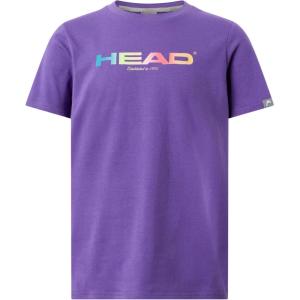HEAD Junior Rainbow T-Shirt – Soft Moisture Wicking Logo Tee for Sports & Everyday Wear(Purple)