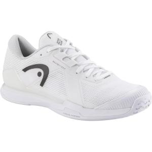 HEAD Men’s Sprint Pro 4.0 Tennis Shoe (Wide) – Lightweight, Breathable, All-Court & Clay, Energy Return(White/Black)