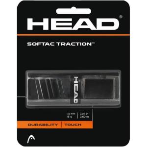 HEAD SofTac Traction Tennis Racket Replacement Grip – Tacky Racquet Handle Grip Tape – Black