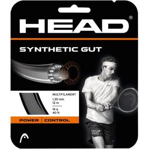 HEAD Synthetic Gut Tennis String Full Set, 16 Gauge, Black, 40 Foot Length