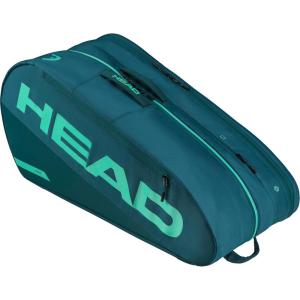 HEAD Tour Racquet Bag L (9R) Tennis Bag – Holds Up to 9 Racquets, CCT+ Climate Control Technology, 2 Main Compartments, Shoe Pocket & Backpack Carry System(Green)