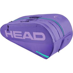 HEAD Tour Racquet Bag L (9R) Tennis Bag – Holds Up to 9 Racquets, CCT+ Climate Control Technology, 2 Main Compartments, Shoe Pocket & Backpack Carry System(Purple)