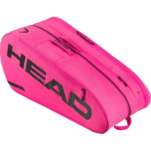 HEAD Tour Racquet Bag L (9R) Tennis Bag – Holds Up to 9 Racquets, CCT+ Climate Control Technology, 2 Main Compartments, Shoe Pocket & Backpack Carry System(Pink)