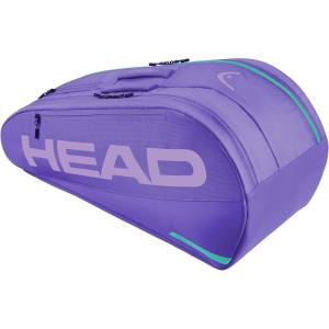 HEAD Tour Racquet Bag M (6R) Tennis Bag – Holds Up to 6 Racquets, CCT+ Climate Control Technology, 2 Main Compartments, Shoe Pocket & Backpack Carry System(Purple)