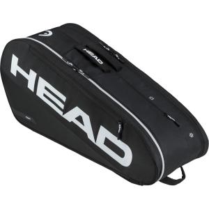 HEAD Tour Racquet Bag M (6R) Tennis Bag – Holds Up to 6 Racquets, CCT+ Climate Control Technology, 2 Main Compartments, Shoe Pocket & Backpack Carry System(Black)