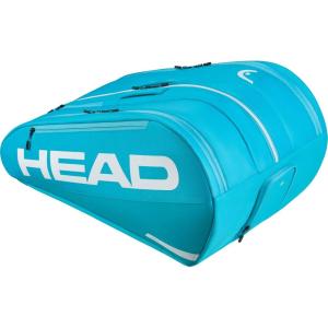 HEAD Tour Racquet Bag XL (12R) Tennis Bag – Holds Up to 12 Racquets, CCT+ Climate Control Technology, 3 Main Compartments, Shoe Pocket & Backpack Carry System(Blue)