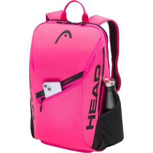 HEAD Tour Tennis Backpack 25L – Holds 2 Racquets, Shoe Compartment, Phone Pocket, Water Bottle & Ball Can Pockets(Pink)