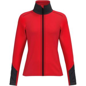 HEAD Women’s Asteria Full Zip Midlayer – Power Stretch®, Quick-Dry Performance, Stand-Up Collar(Red)