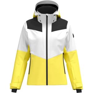 HEAD Women’s Element Insulated Ski Jacket – Waterproof, Mechanical Stretch, Detachable Hood, Snow Gaiter(Luminous Yellow  Black)