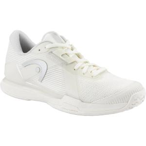 HEAD Women’s Sprint Pro 4.0 Tennis Shoe – Lightweight, Breathable, All-Court Performance(Chalk White/Light Grey)