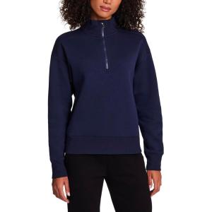 HEAD Women’s Supersoft Fleece Half-zip, Relaxed Fit, Midweight Fleece Material(Dress Blue)