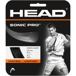 Head Sonic Pro Monofilament Tennis Racket String 12m Set(Black)