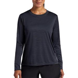 Head Women’s Aura Long Sleeve Top, Slim Fit, Stretch Lightweight Material(Black Heather)
