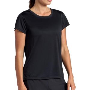 Head Women’s Backspin Crewneck T-Shirt, Slim Fit, Lightweight and Breathable Mesh Fabric(Black)