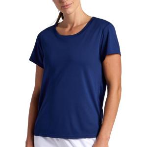 Head Women’s Backspin Crewneck T-Shirt, Slim Fit, Lightweight and Breathable Mesh Fabric(Medieval Blue)