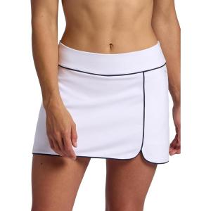 Head Women’s Breakpoint Piping Skort, Standard Fit, Mid-Rise, Stretch Midweight Material, Built-in Compression Shorts(Stark White)