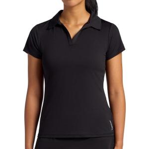 Head Women’s Breakpoint Polo, Slim Fit, Stretch Lightweight Motion Material(Black)