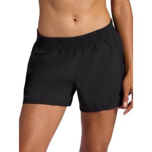 Head Women’s Rally Woven Short, Relaxed Fit, 4” Inseam, Mid-Rise, Stretch Lightweight Material, Moisture-Wicking(Black)