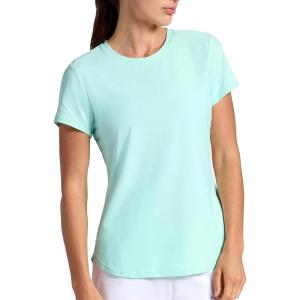 Head Women’s Shadow Stripe Crewneck T-Shirt, Slim Fit, Stretch Lightweight Material(Yucca)