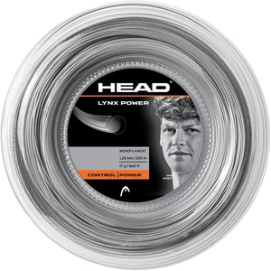 HEAD Lynx Power Tennis Racquet String – 200m Reel (660 Ft), Monofilament(Silver)